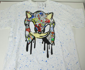 Sonic graffiti drip shirt